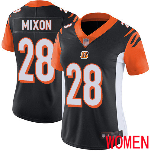Cincinnati Bengals Limited Black Women Joe Mixon Home Jersey NFL Footballl #28 Vapor Untouchable